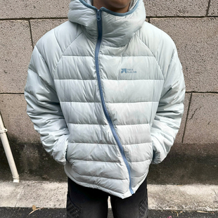 排骨设计感斜拉链羽绒服男冬季 美式 宽松加厚保暖外套潮 ONG FLAME