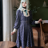 mygo睦头人二次元 Mujica Ave 空之境若叶睦cos服格子裙常服