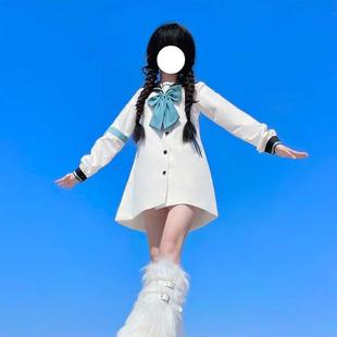 《未来天使》原创Jk制服长袖长款水手服外套供海军风日系蝴蝶结