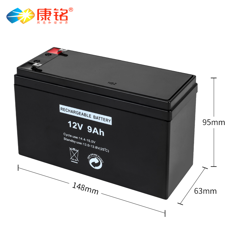 康铭12V9A电瓶移动电源蓄电池KM-902B 918 912 906A专用更换配件
