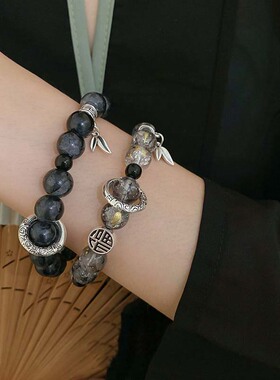 甄媛银饰女纯银简约手链