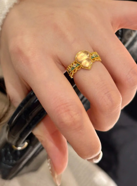 甄媛银饰女纯银简约戒指