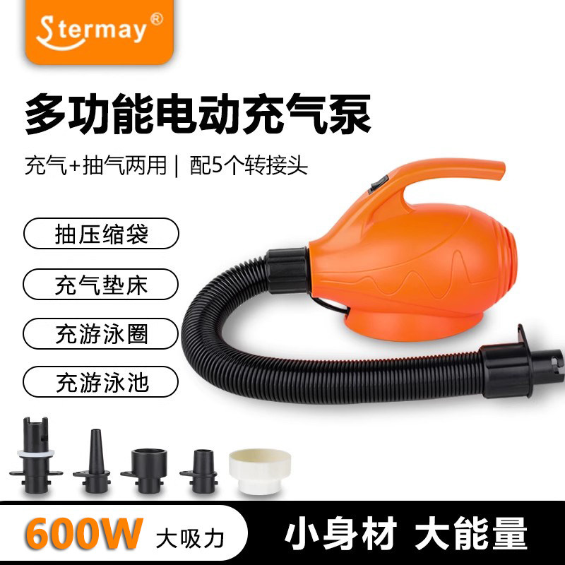 优质大风力游泳池气膜电动充气泵气垫床冲锋舟打气筒压缩袋抽气泵