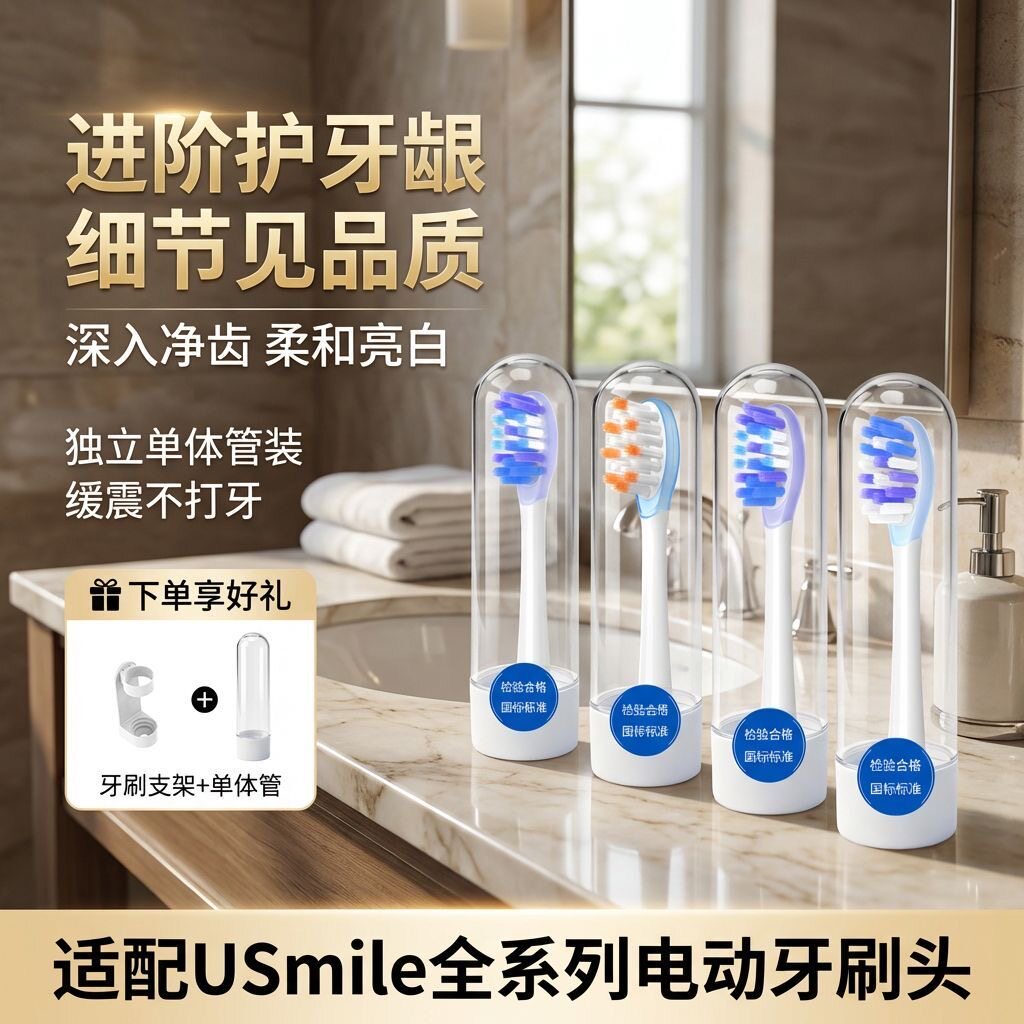 适配usmile笑容加电动牙刷头