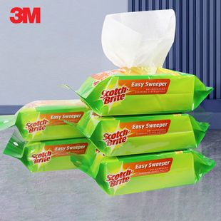 3M思高静电除尘纸X4拖把一次性拖布擦地专用纸吸尘纸清洁巾拖地纸