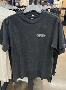 犇犇运动Nike/男士纯棉圆领运动休闲做旧印花短袖T恤 HV1307-045