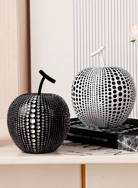 现代简约波点苹果桌面艺术摆件居家客厅轻奢玄关酒柜电视柜装饰品