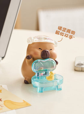 可爱治愈卡皮巴拉手机支架办公室桌面高级感小众工位解压礼物女生