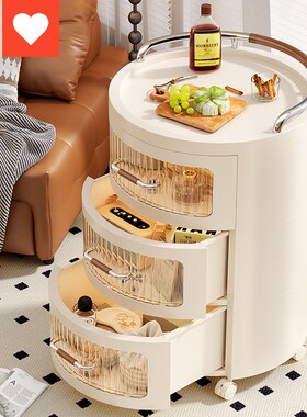 日本免安装床头柜抽屉式多功能置物小推车家用客厅可移动收纳