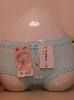 4条包邮 新款黛丝少女21852甜美透明蕾丝透气莫代尔中腰女士内裤