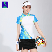 运动服透气速干款 羽毛球服显瘦短袖 网球服女套装 2026竞迈春夏新款