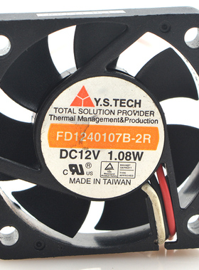 原装元山Y.S.TECH FD1240107B-2R 4010 12V 1.08W 4cm 双滚珠风扇