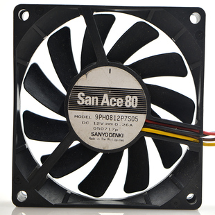 三洋SANYO 9PH0812P7S05 8015 12V 0.26A 8CM 8厘米 PWM 机箱风扇