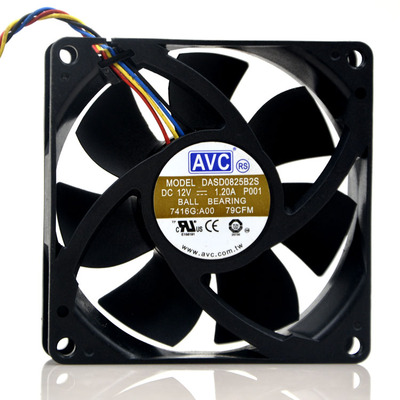原装AVC DASD0825B2S 12V 1.20A 8025 8cm4线戴尔 机箱服务器风扇
