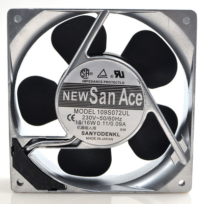 三洋SANYO 109S072UL 220V 18/16W 120x120x38mm铝框交流风机