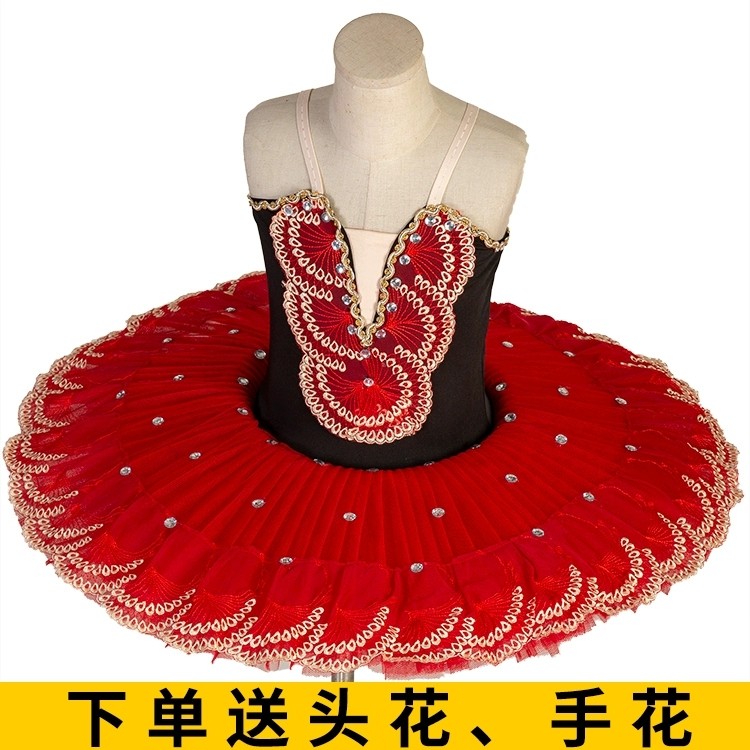 新款儿童专业芭蕾舞裙演出服女童蓬蓬裙小天鹅tutu吊带表演服
