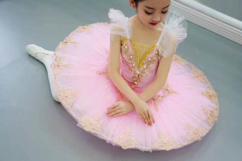 儿童芭蕾舞裙演出服小天鹅舞蹈tutu蓬蓬纱裙吊带女童芭蕾表演服装
