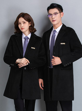销售银行4S店工作服毛呢大衣