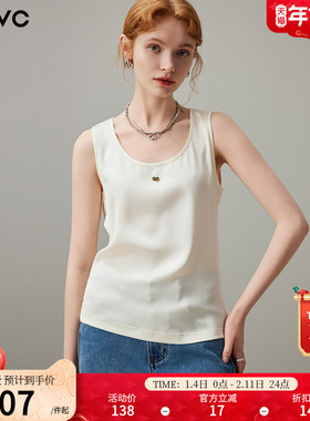 dfvc白色蕾丝拼接吊带背心女2025年夏季新款宽松内搭无袖打底衫薄