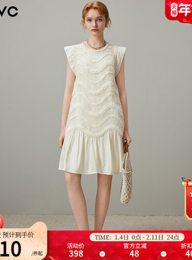 dfvc法式千金风网纱无袖连衣裙女2025年夏季新款飞飞袖小个子裙子