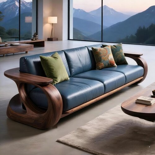 新中式胡桃木实木沙发2026新款现代简约三人位客厅家具