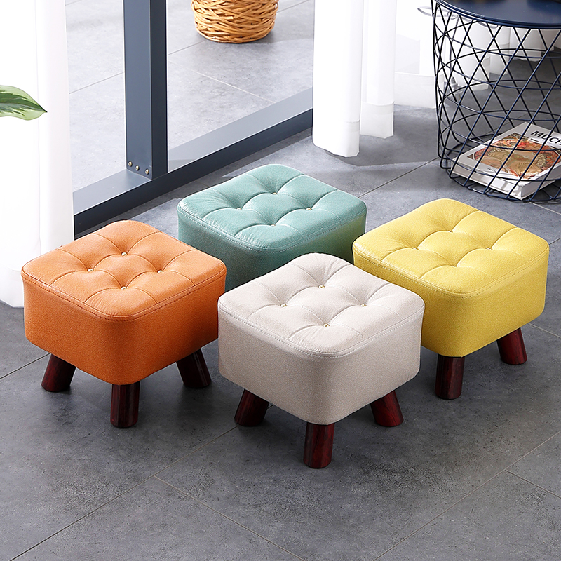 家用小凳子矮凳沙发茶几凳客厅坐凳科技布入户门口换鞋凳网红板凳