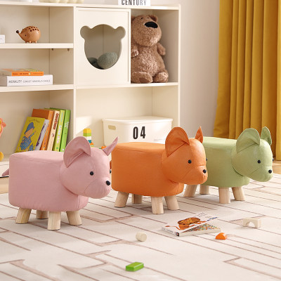 家用动物小凳子网红儿童卡通坐凳小板凳门口换鞋凳客厅实木小矮凳