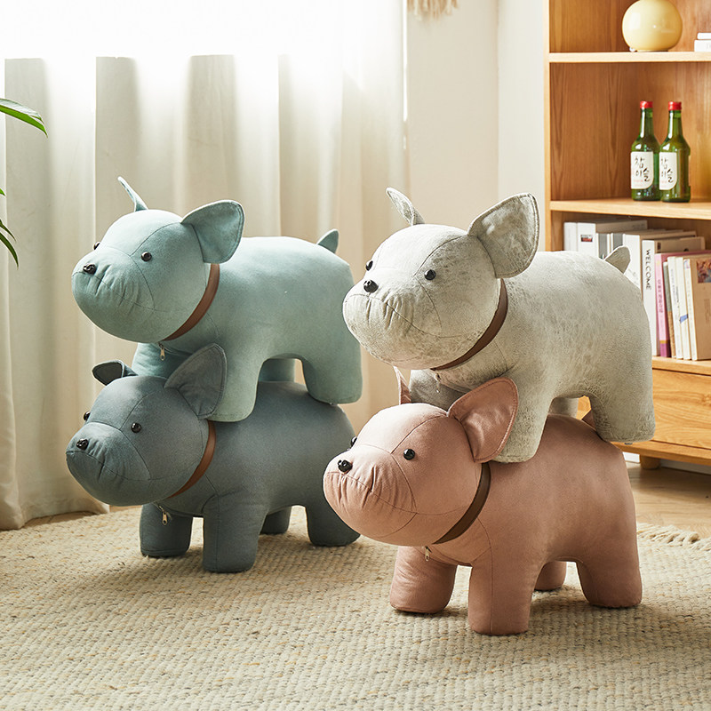 儿童凳子家用实木换鞋凳可爱动物沙发凳门口创意富贵狗凳卡通矮凳,住宅家具,矮凳,淘宝优惠券,粉丝福利购,淘宝优惠卷