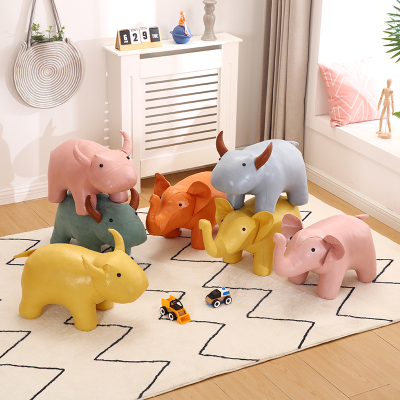 动物创意大象可爱风小牛网红坐凳