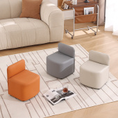 小凳子家用矮凳简约现代靠背坐椅皮墩门口换鞋 凳休闲软包茶几凳