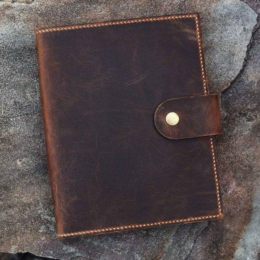 真皮头层活页A5手帐复古商务定制