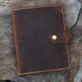 复古美式 A5活页夹记事本手帐手工真皮头层牛皮疯马皮定制NBA505C