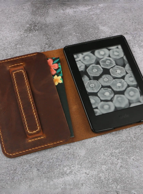 适用于Kindle 电子书保护套手工真皮头层牛皮复古疯马皮欧美Y02-KD05CWP