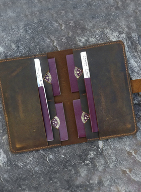 家庭护照本证件包5-6人款旅行手工真皮头层牛皮疯马皮FP605SL