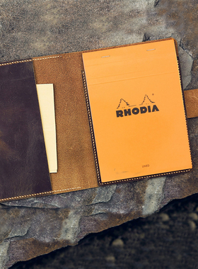 适用于法国罗地亚Rhodia上翻A5复古书套手工真皮疯马牛皮NA505RAS