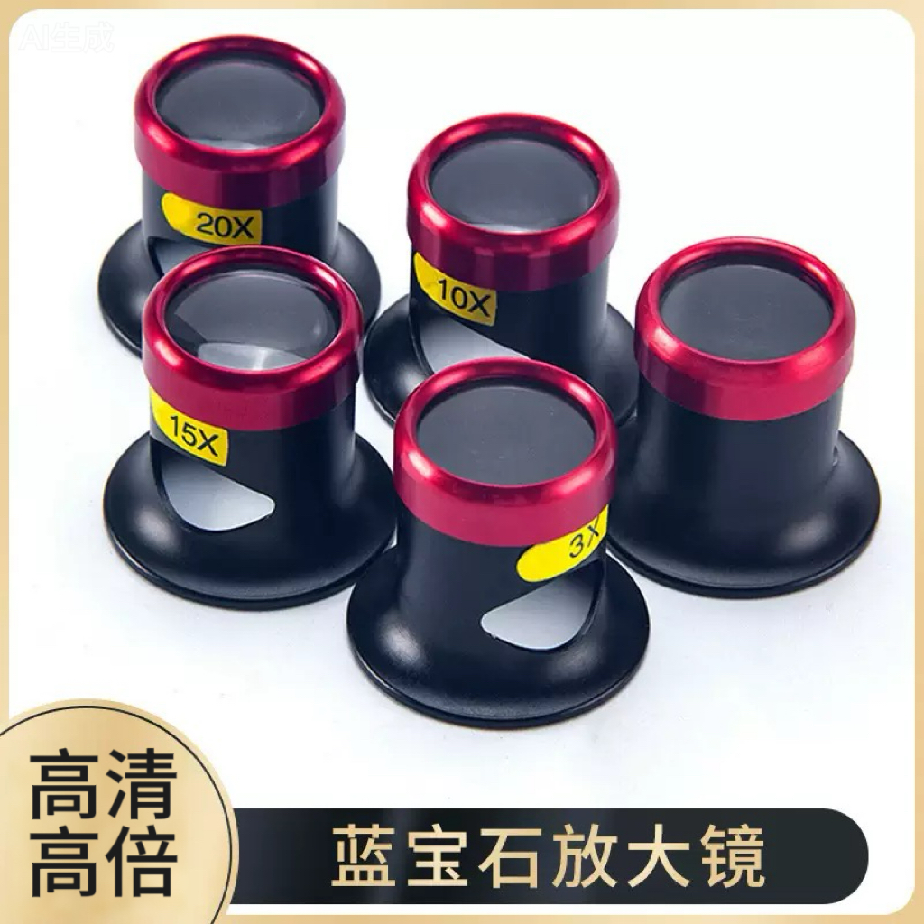 金属玻璃镜面放大镜15倍维修眼罩
