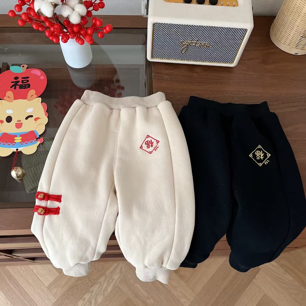 男女宝宝加裤子冬季过年外穿拜年服婴儿唐装保暖厚儿童可爱一体绒,童装/婴儿装/亲子装,裤子,淘宝优惠券,粉丝福利购,淘宝优惠卷