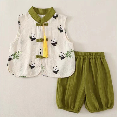 男童夏装套装2025古风新款帅气儿童宝宝国风唐装中式夏季汉服