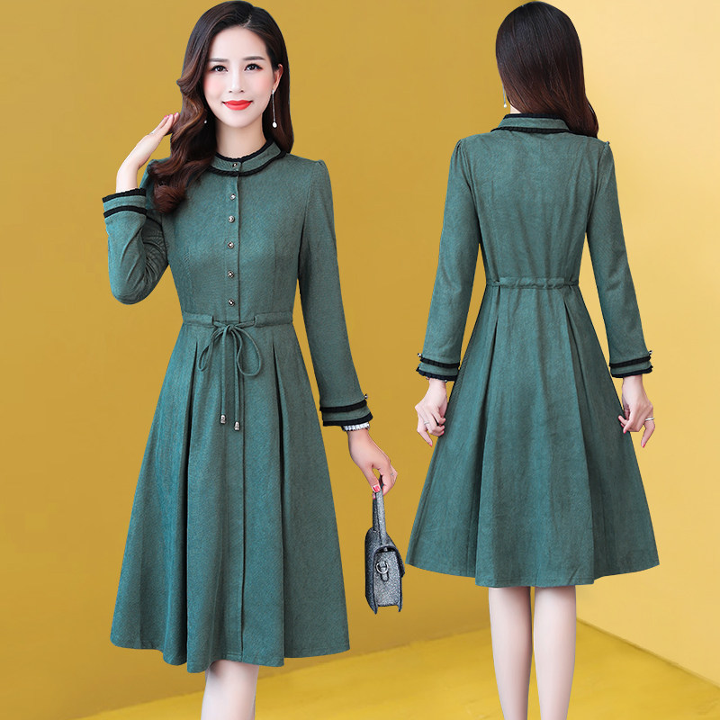 长袖连衣裙气质2020年秋装新款秋款女装春秋季洋气矮个子高端初秋