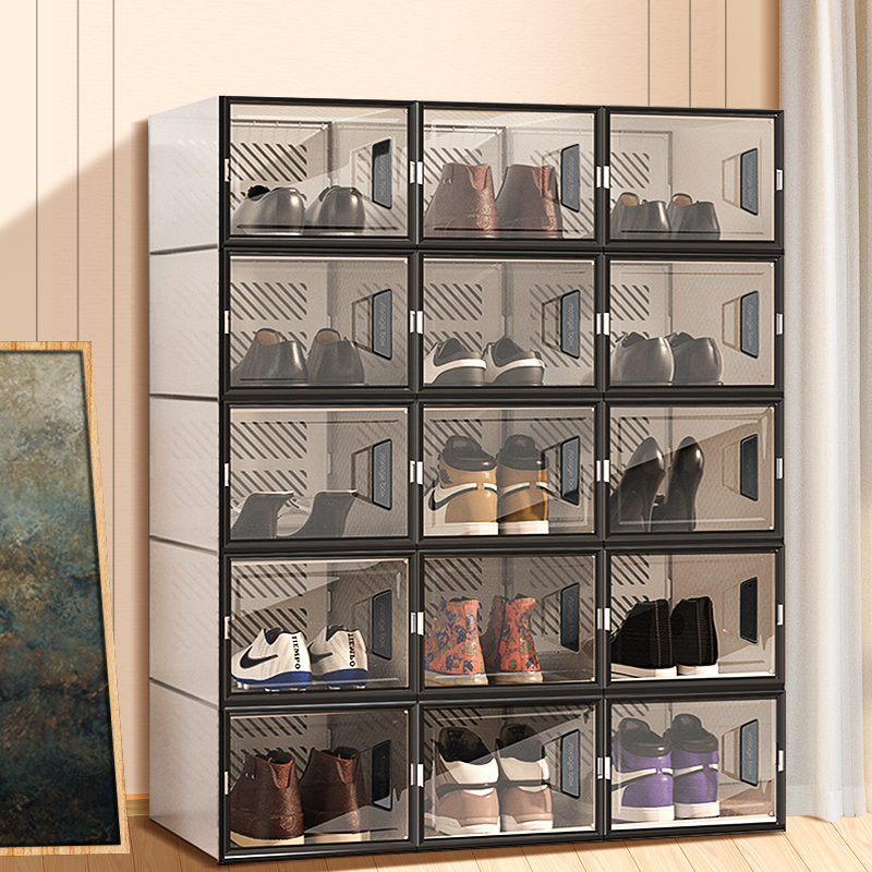 贝尼思高透PET透明鞋盒收纳盒