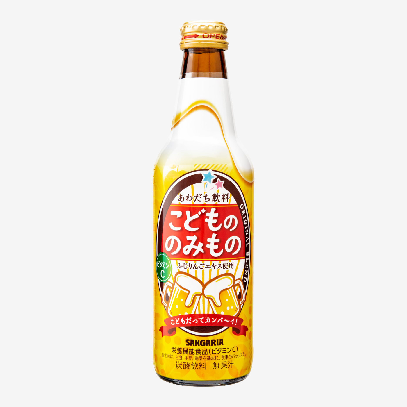 日本进口三佳利苹果气泡水无酒精