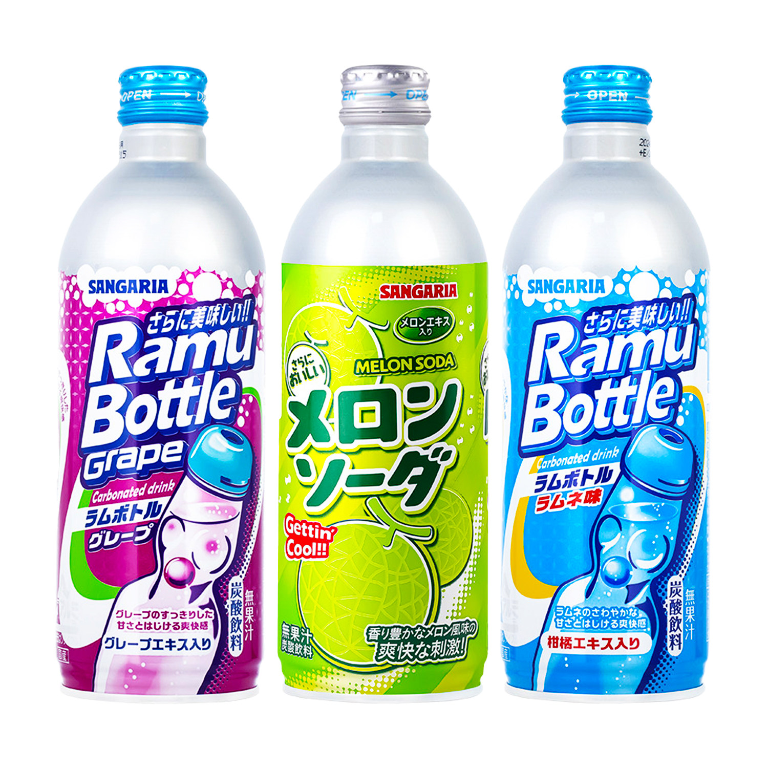 日本进口三佳利波子汽水葡萄味