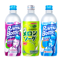 日本进口三佳利波子汽水哈密瓜味碳酸饮料三佳丽果味苏打气泡水