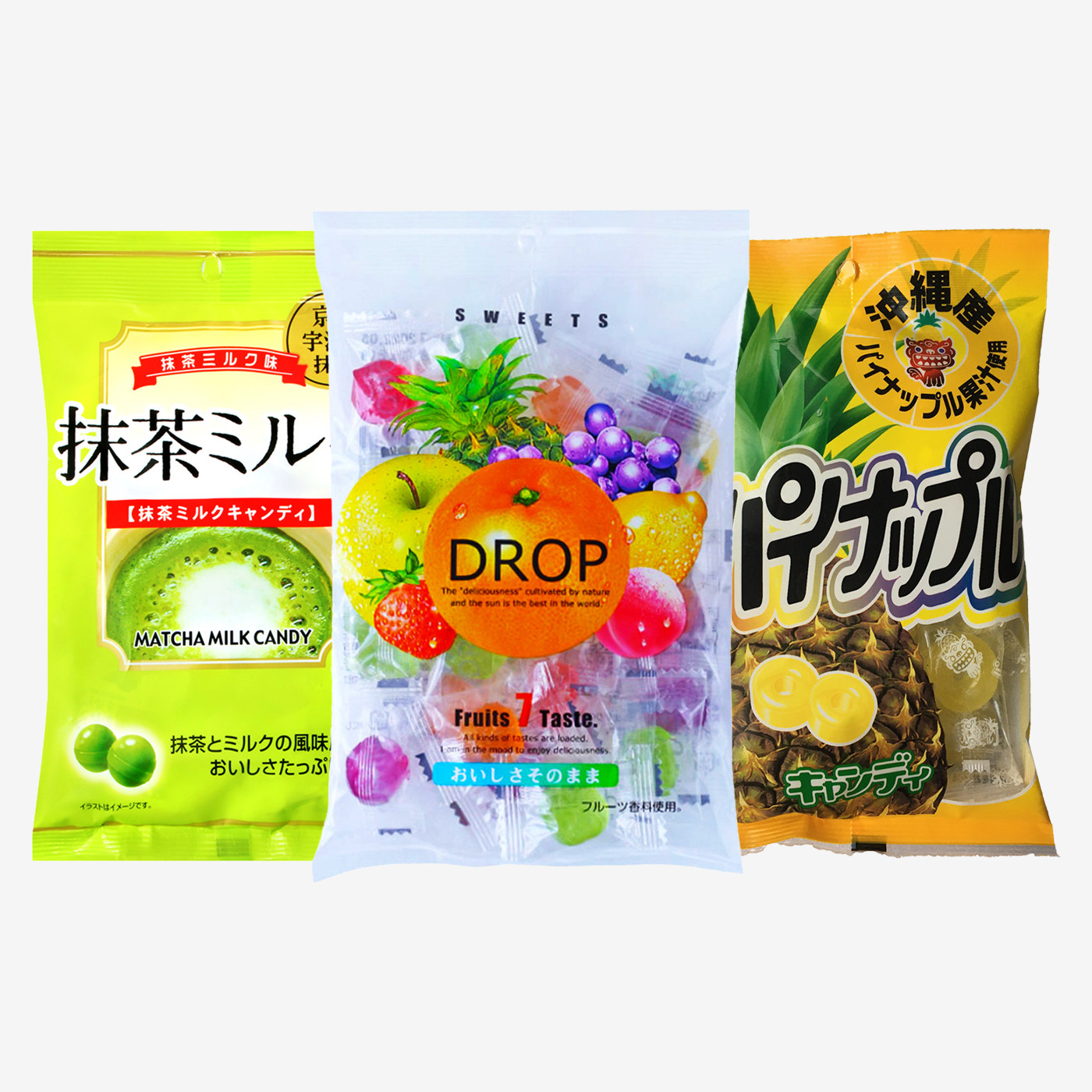 日本原装进口水果糖硬糖秋山制果drop水果糖混合口味水果硬糖袋装