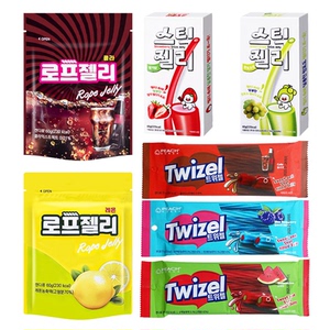 韩国进口yem长条软糖柠檬味长条扭扭糖水果糖青葡萄果汁夹心糖果
