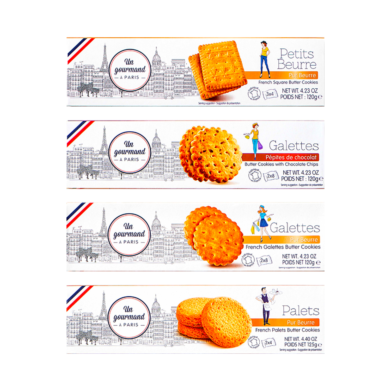 法国进口法格曼25%黄油曲奇饼干原味柠檬味曲奇饼干网红零食点心