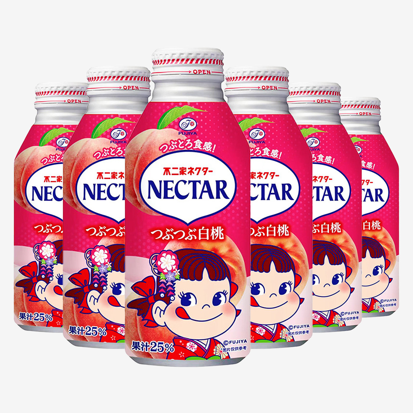 日本进口不二家白桃汁饮料380ml