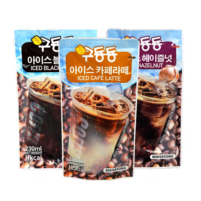 韩国进口MAHATONG咕咚咚榛子拿铁美式黑咖啡液防困便携开袋即饮品