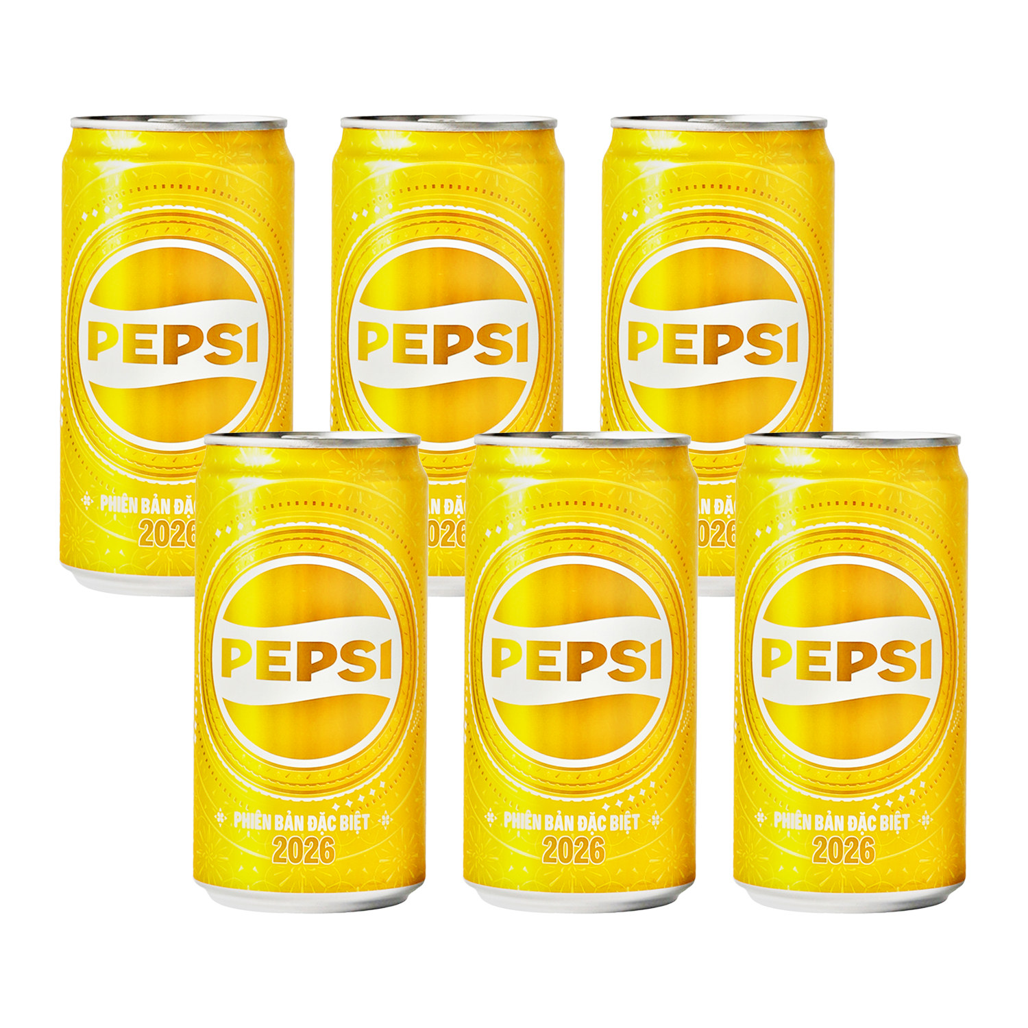 越南进口PEPSI/百事可乐碳酸饮料金色可乐汽水易拉罐装2026新年版