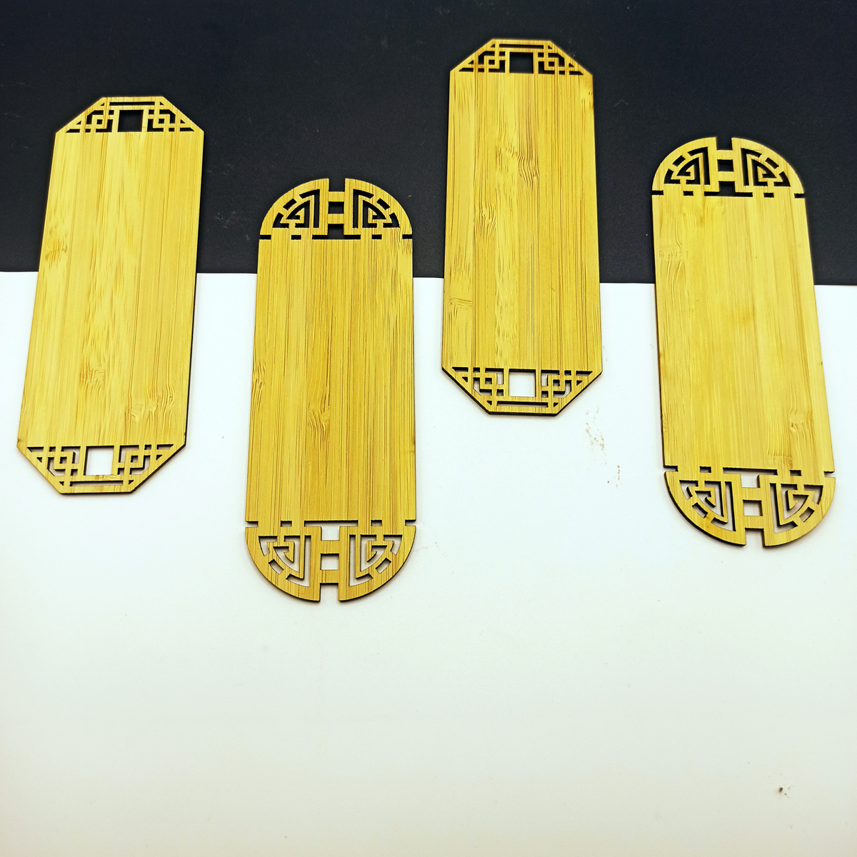 竹制掐丝竹板中国风镂空空白书签